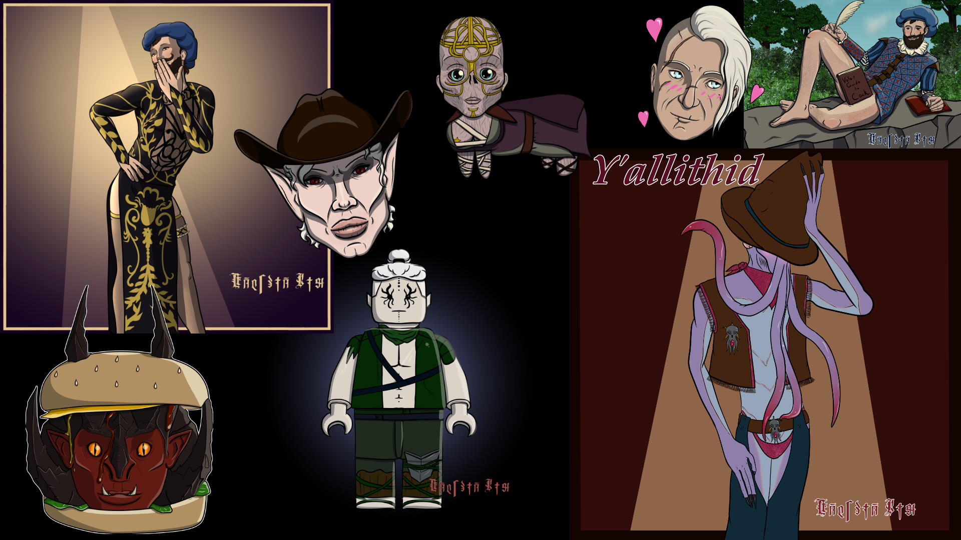 Artwork Selection A mix of art pieces in one image